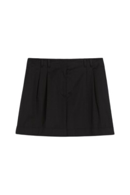 black-pleated-cotton-shorts