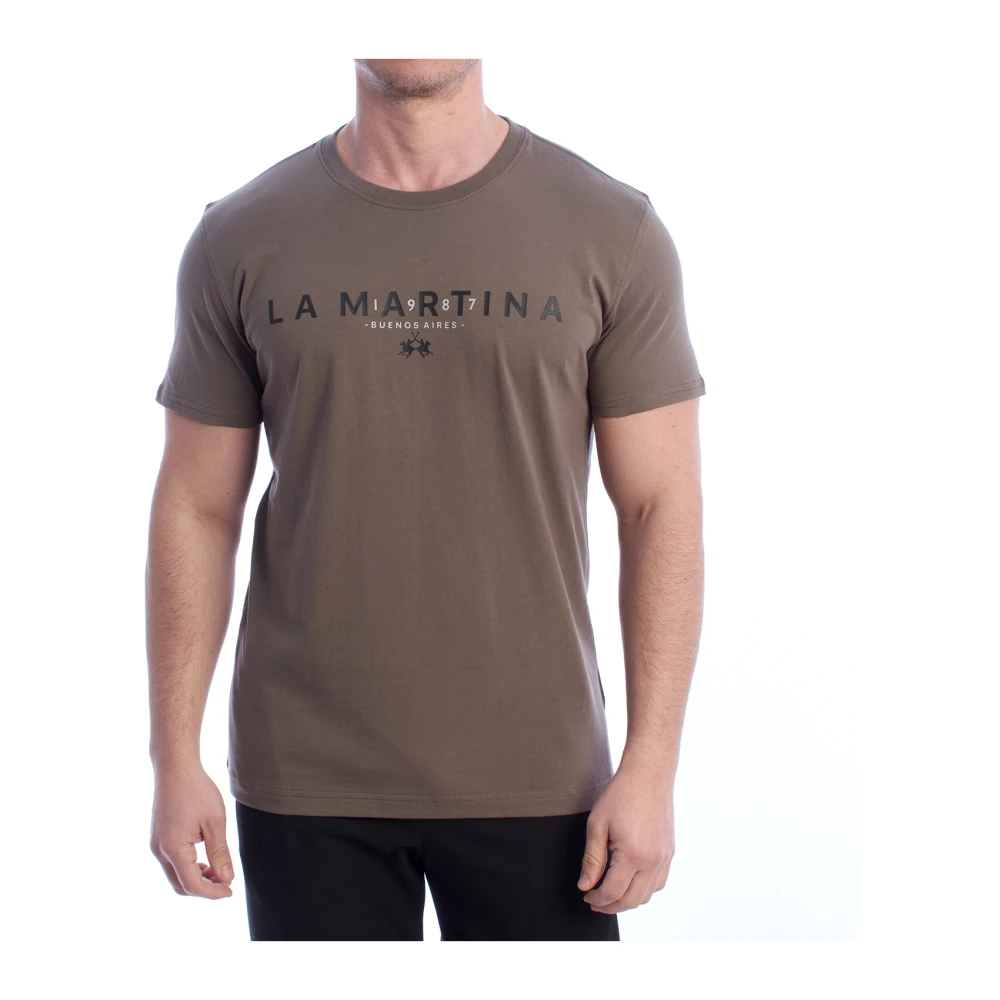 La Martina Men's Brown T-Shirts,, Short Sleeve T-Shirt 2XL