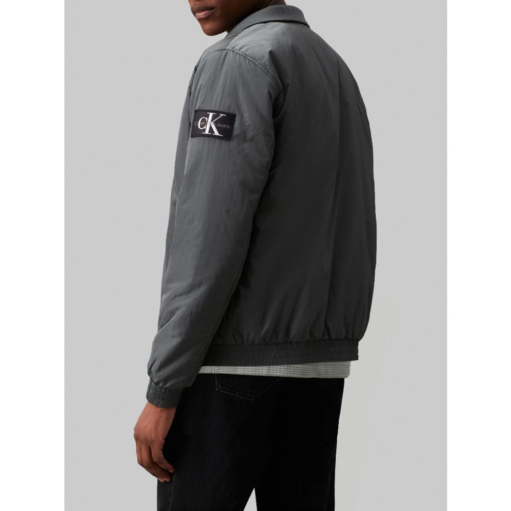 Calvin Klein Grijze Gewatteerde Harrington Jassen Gray Heren