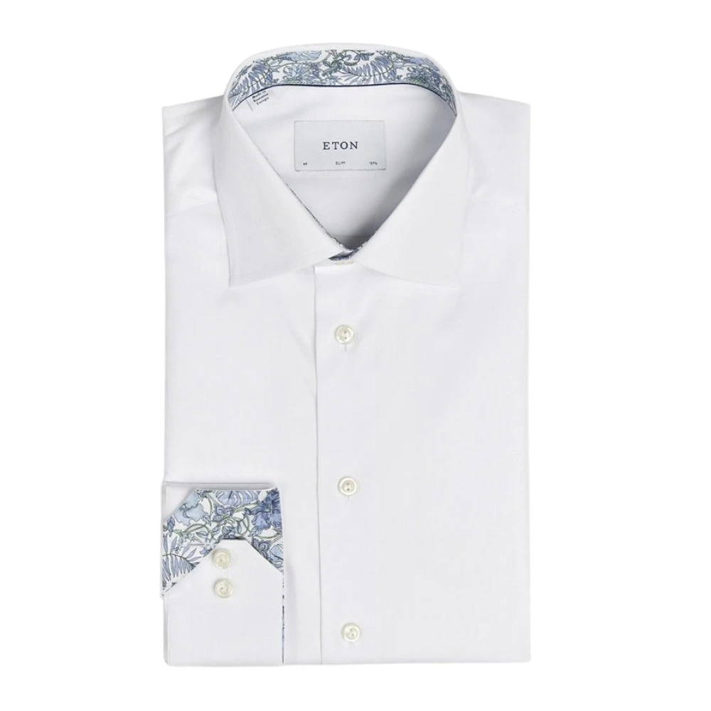 Eton White Formal Shirts, Male, 3XL, Slim Fit Signature Twill Shirt