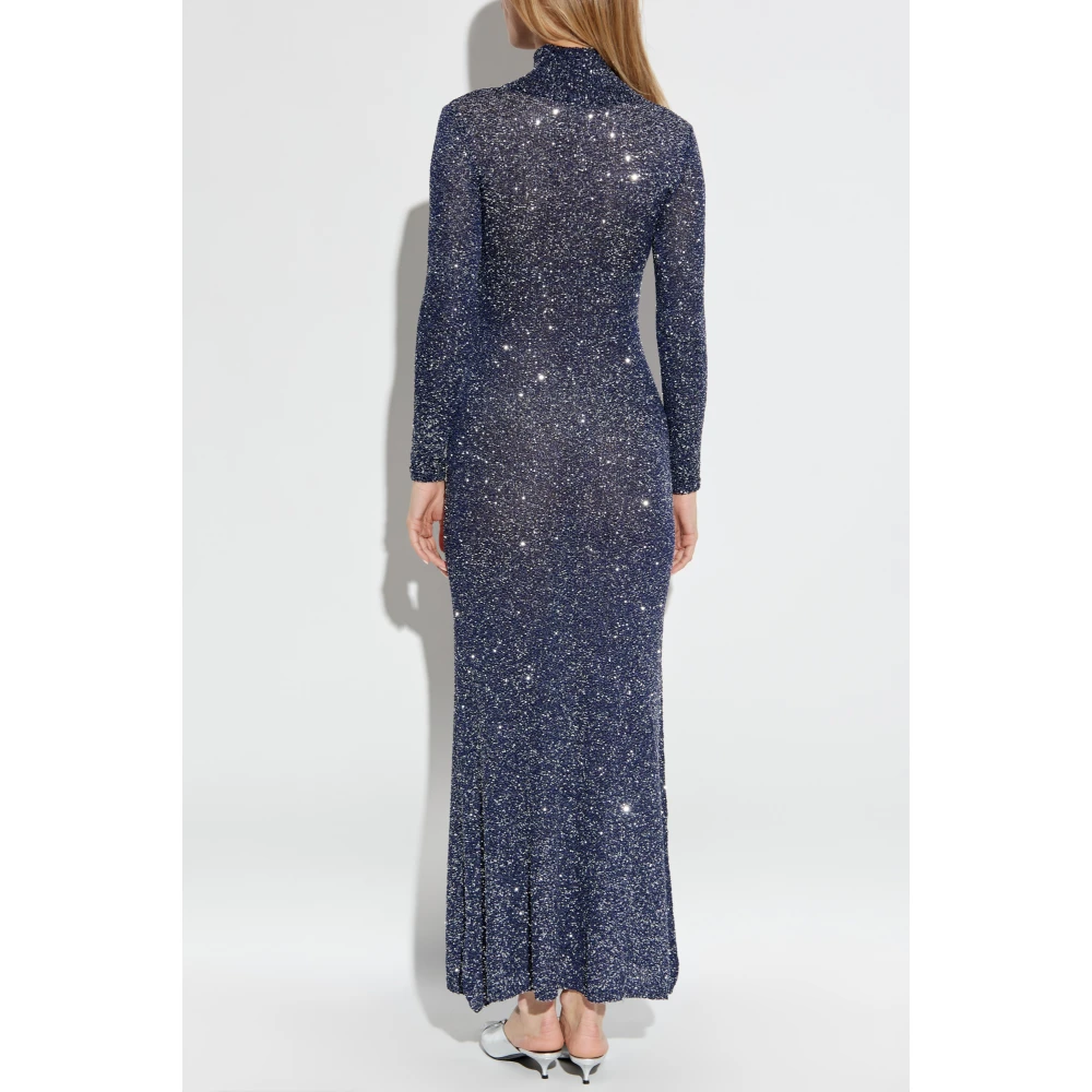 Balenciaga Jurk met decoratieve afwerking Blue Dames