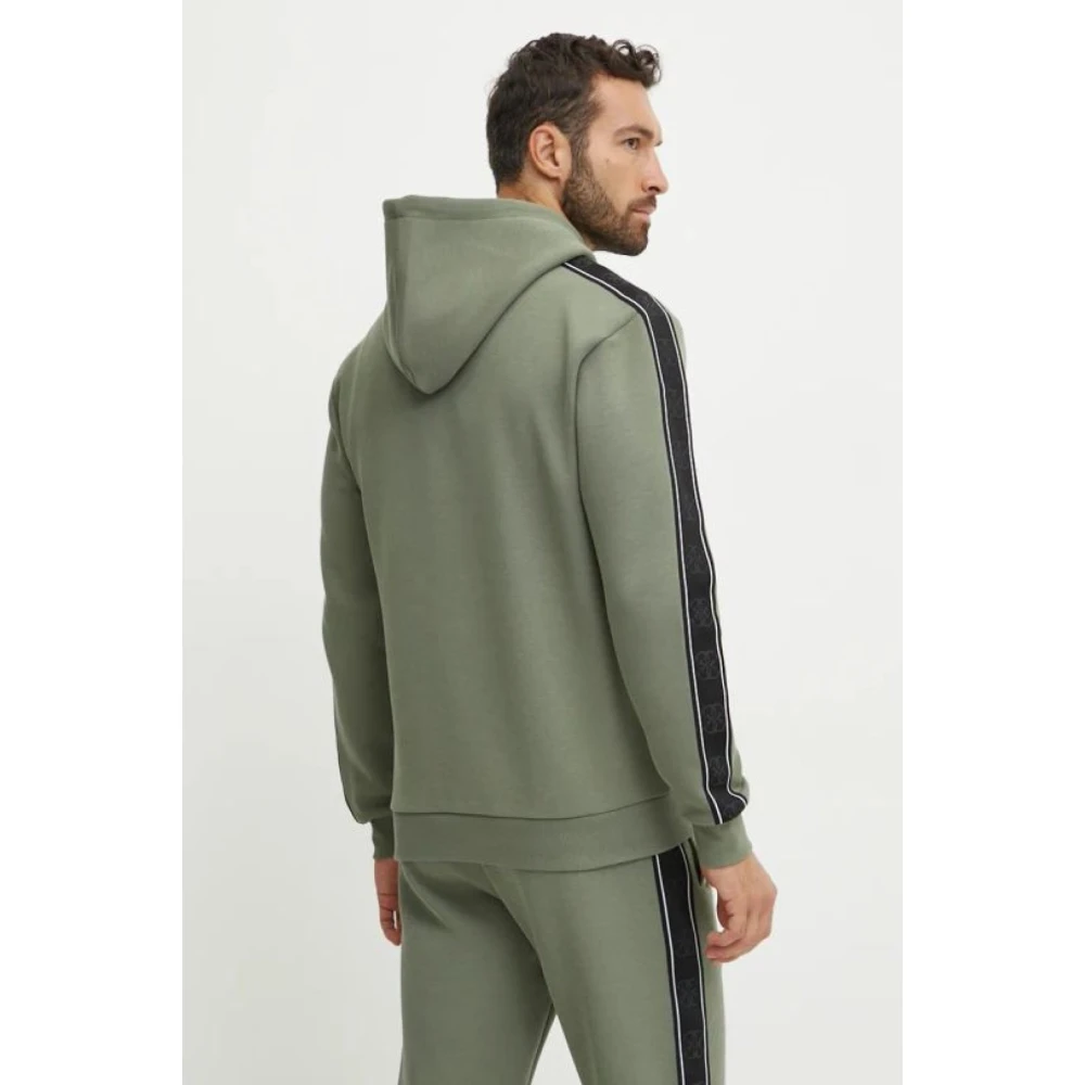 Guess Logo Detail Hoodie Groen Green Heren