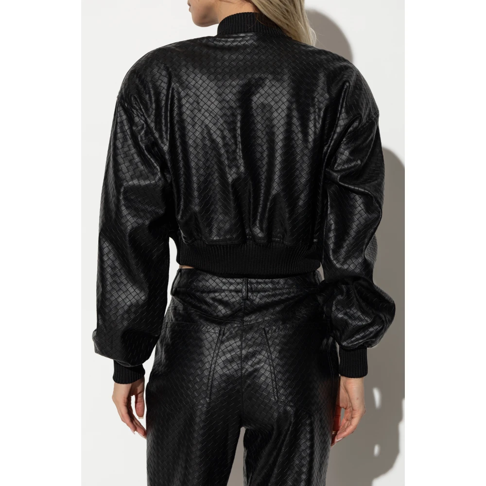 Rotate Birger Christensen Jas gemaakt van eco-leer Black Dames