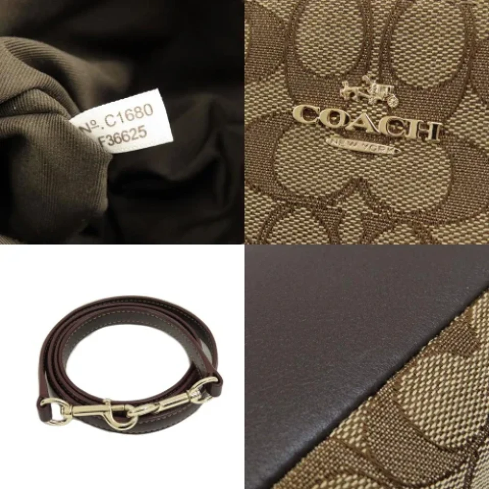 Coach Pre-owned Canvas shoulder-bags Brown Dames