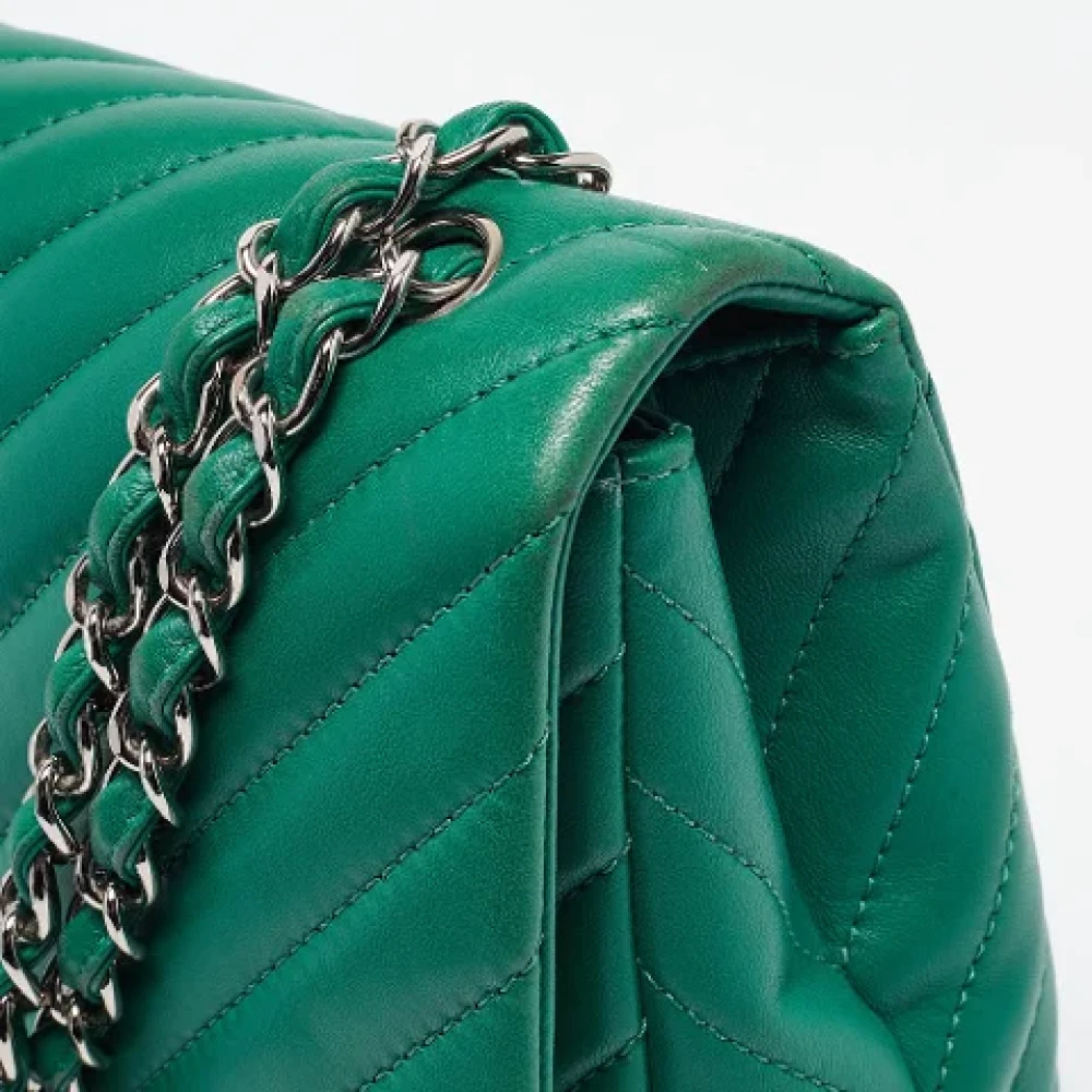 Chanel Vintage Pre-owned Leather shoulder-bags Green Dames