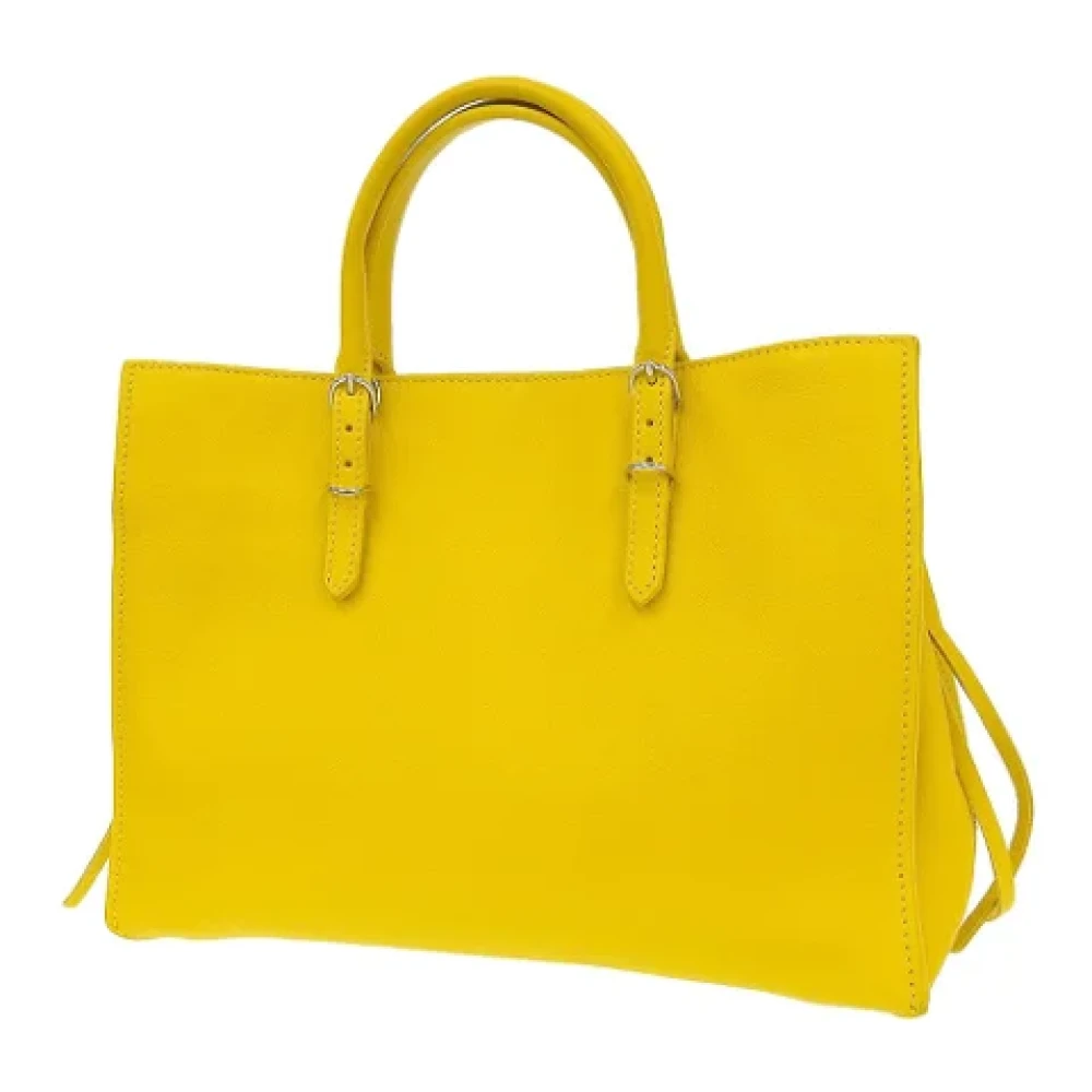 Balenciaga Vintage Pre-owned Leather handbags Yellow Dames