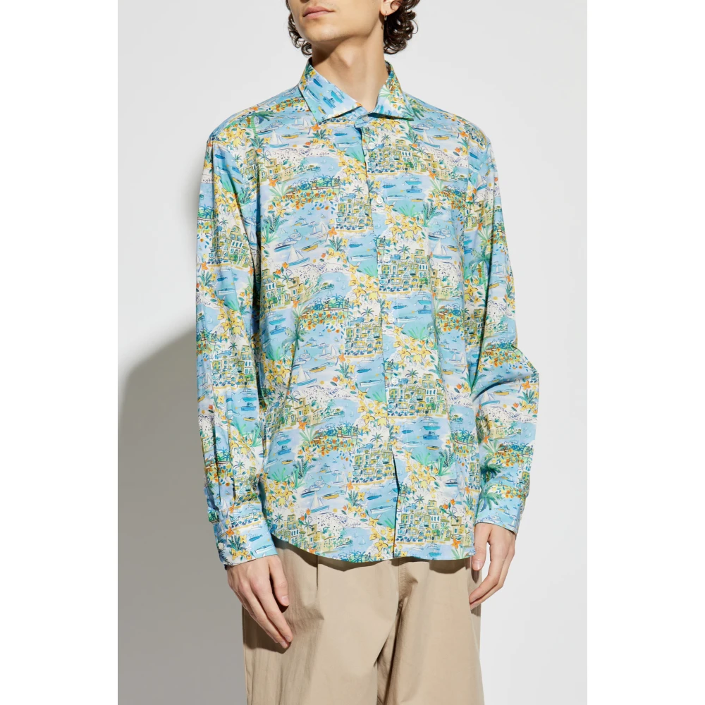 PAUL & SHARK Katoenen shirt met print Multicolor Heren