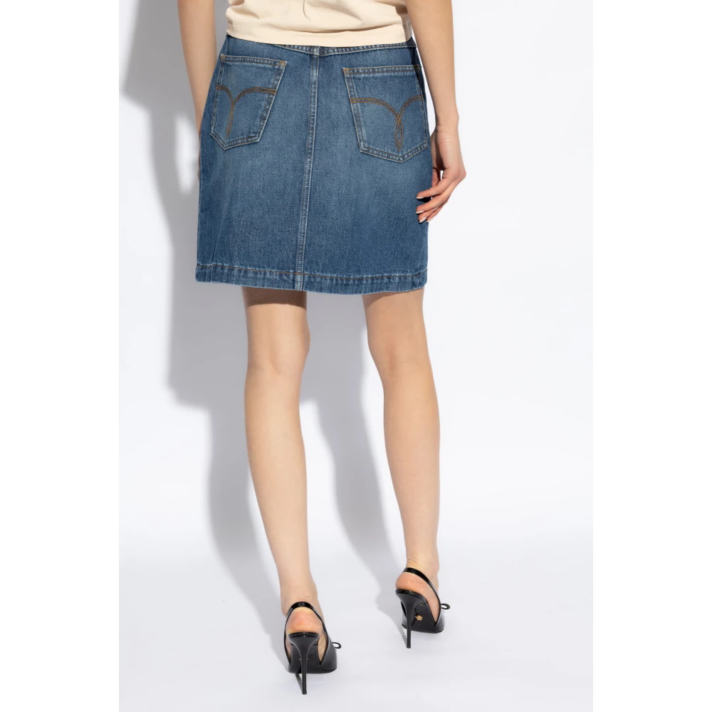 Versace Denim rok Blue Dames