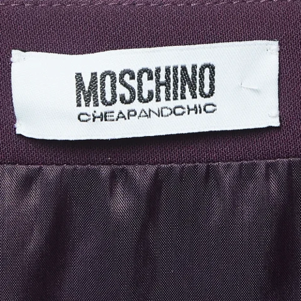 Moschino Pre-Owned Pre-owned Fabric bottoms Purple Dames