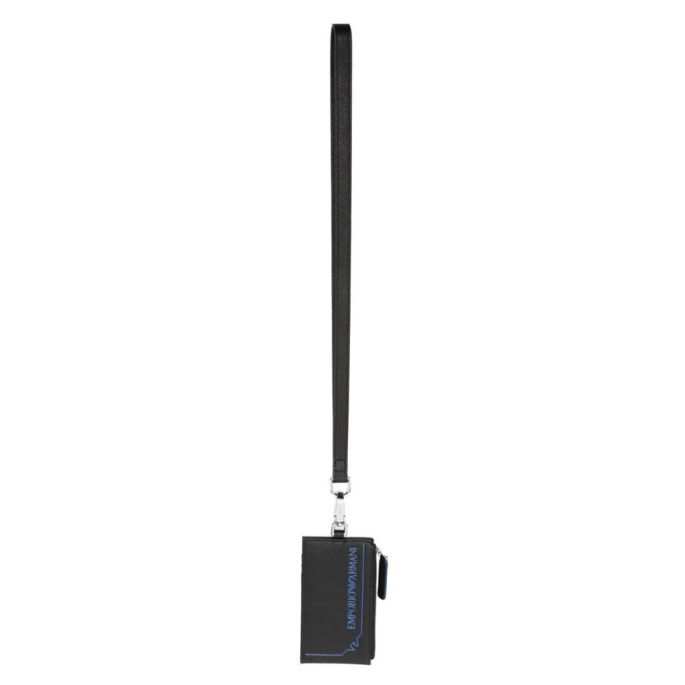 Emporio Armani Logobestikte Kaarthouder Black Heren