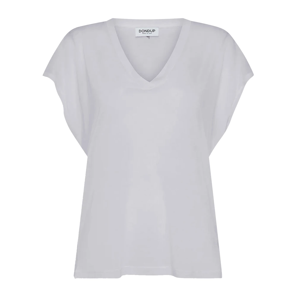 Dondup V-Hals T-Shirt Gray Dames