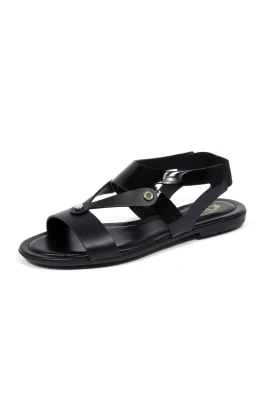 Läder Patent Sko Sandal Modell