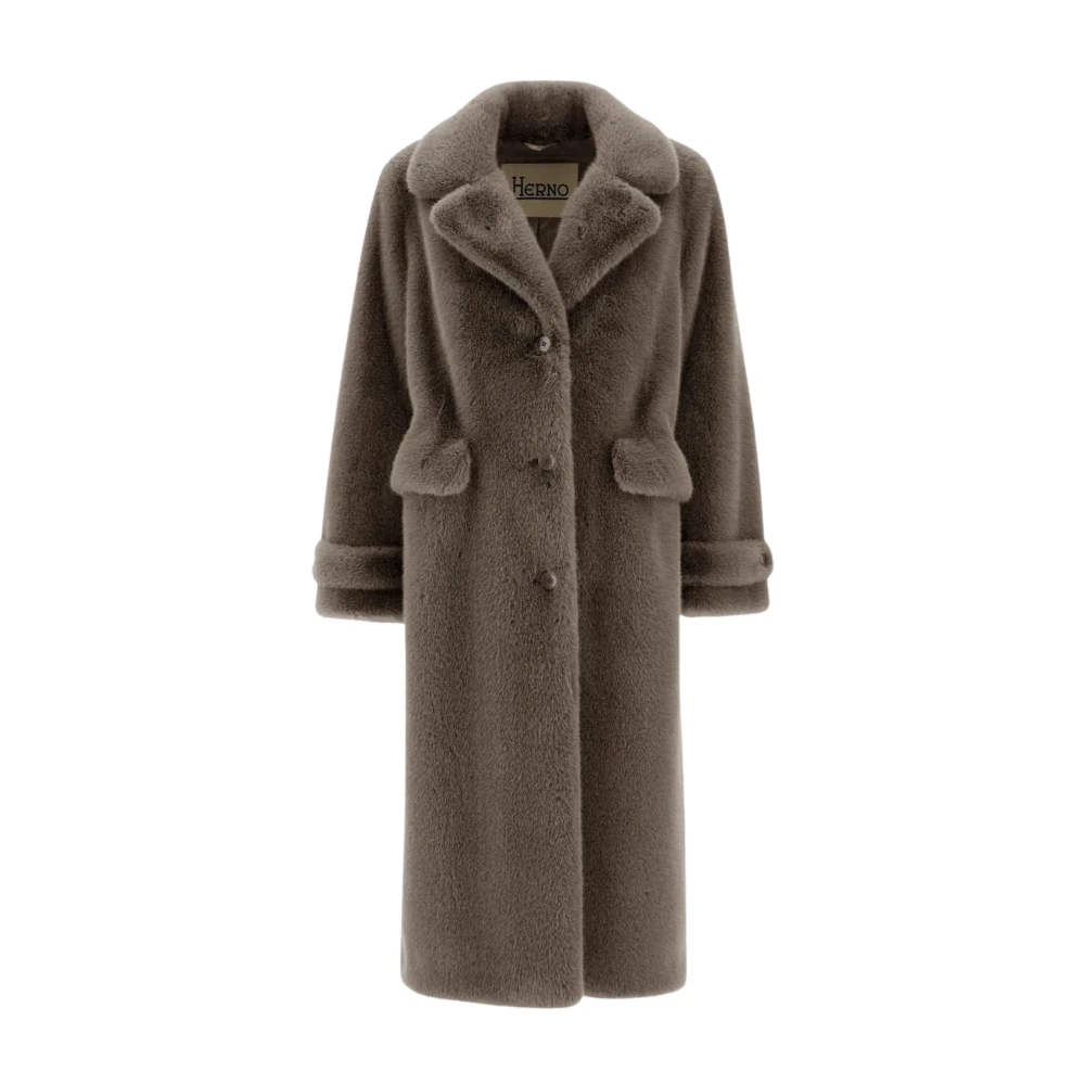 Herno Grijze Bontjas met Mink Effect Gray Dames