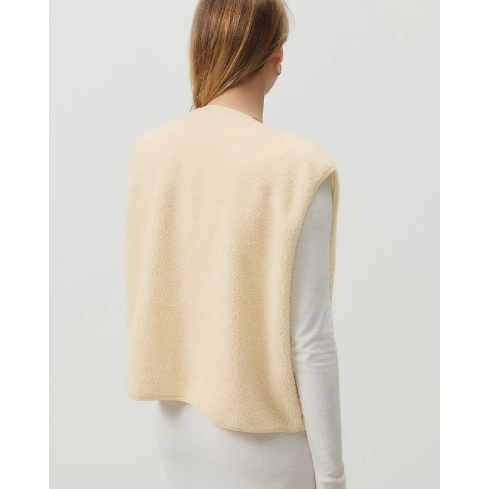American vintage Zachte en Comfortabele Ecru Damesvest Beige Heren