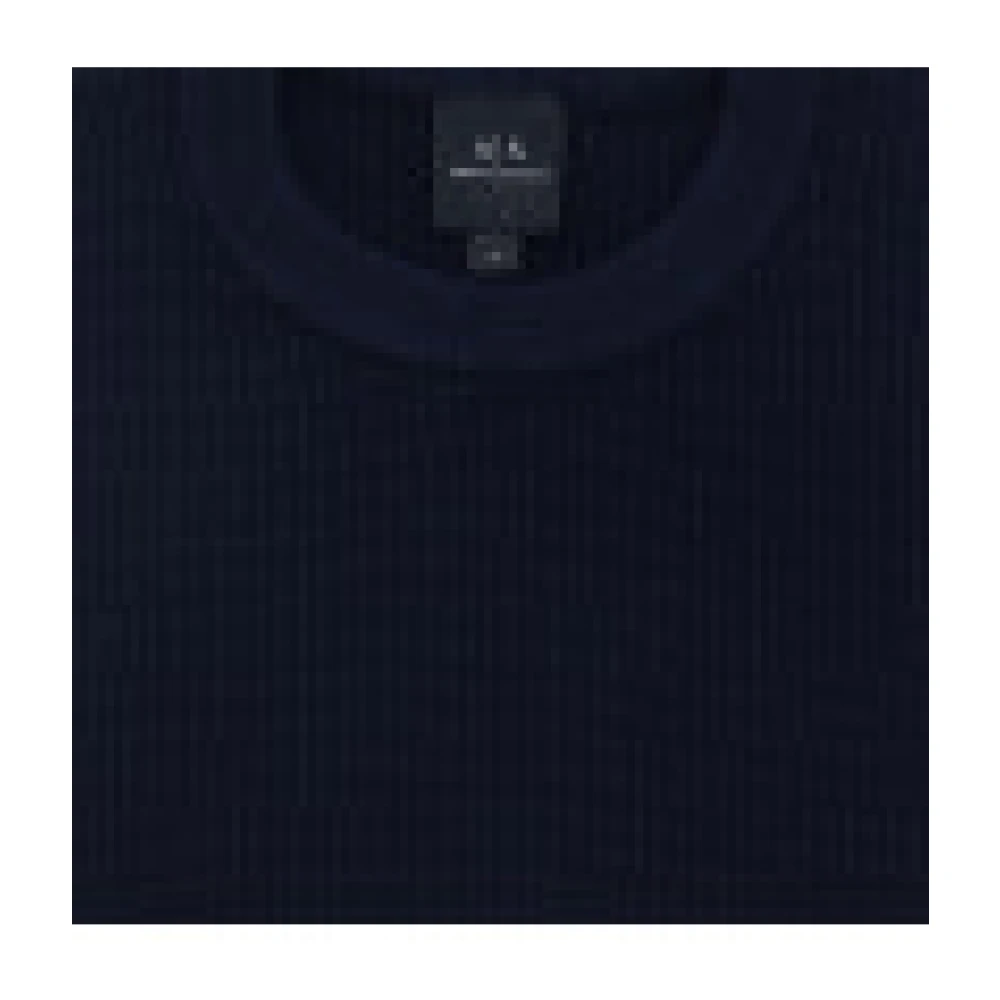 Armani Exchange Blauwe Trui met Honingraat Detail Blue Heren