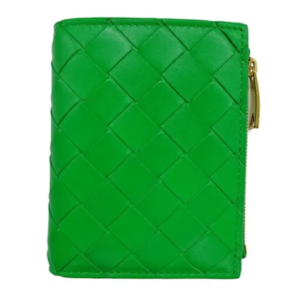 Bottega Veneta Vintage Pre-owned Leather wallets Green Dames