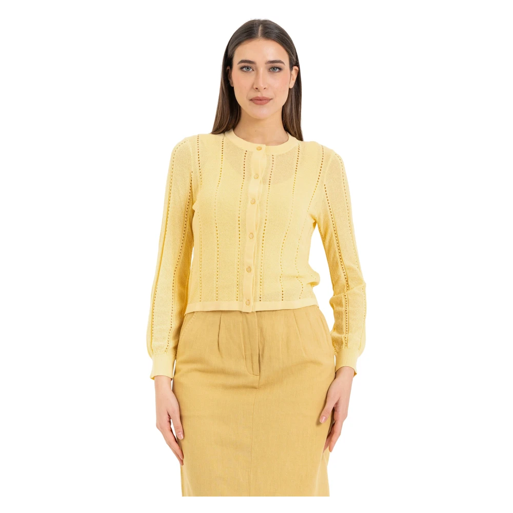 Kocca Yellow Cardigans, Female, L, Maglia Cardigan