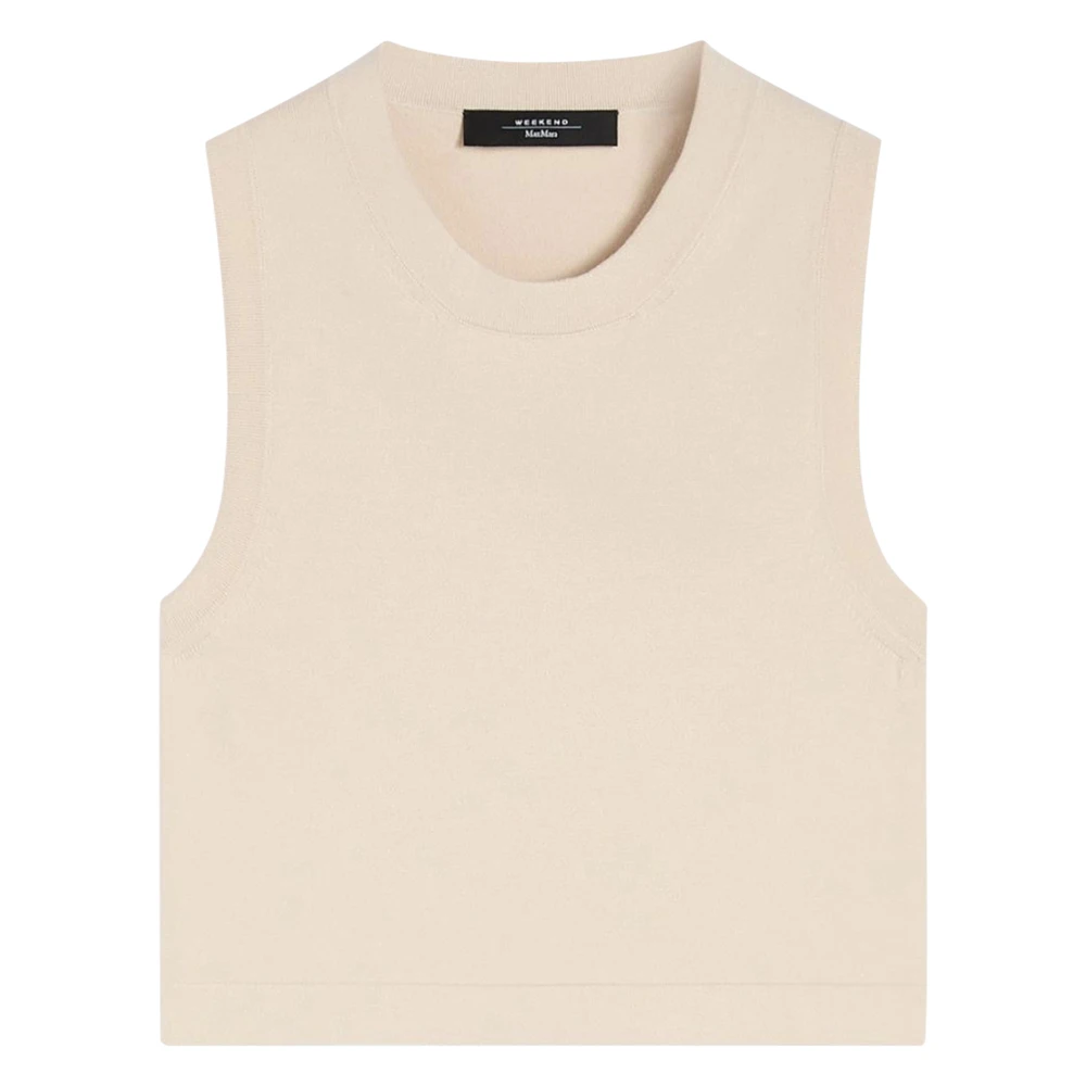 Max Mara Women's Beige Weekend Top - Sleeveless Tops - Xs - Tops