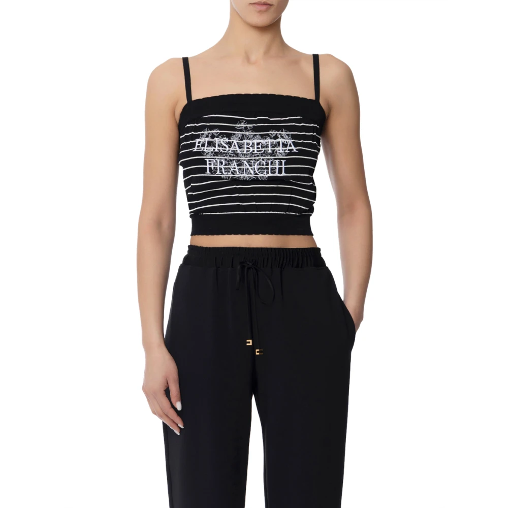 Tops > Sleeveless Tops - - Elisabetta Franchi - Modalova