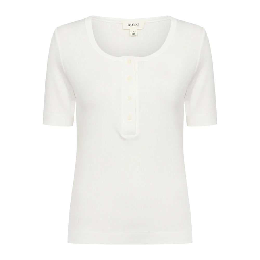 Soaked in Luxury Witte Tee Blouse Slida Stijl White Dames