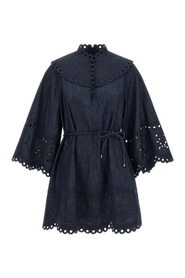 Mahon Broderie Denim Mini