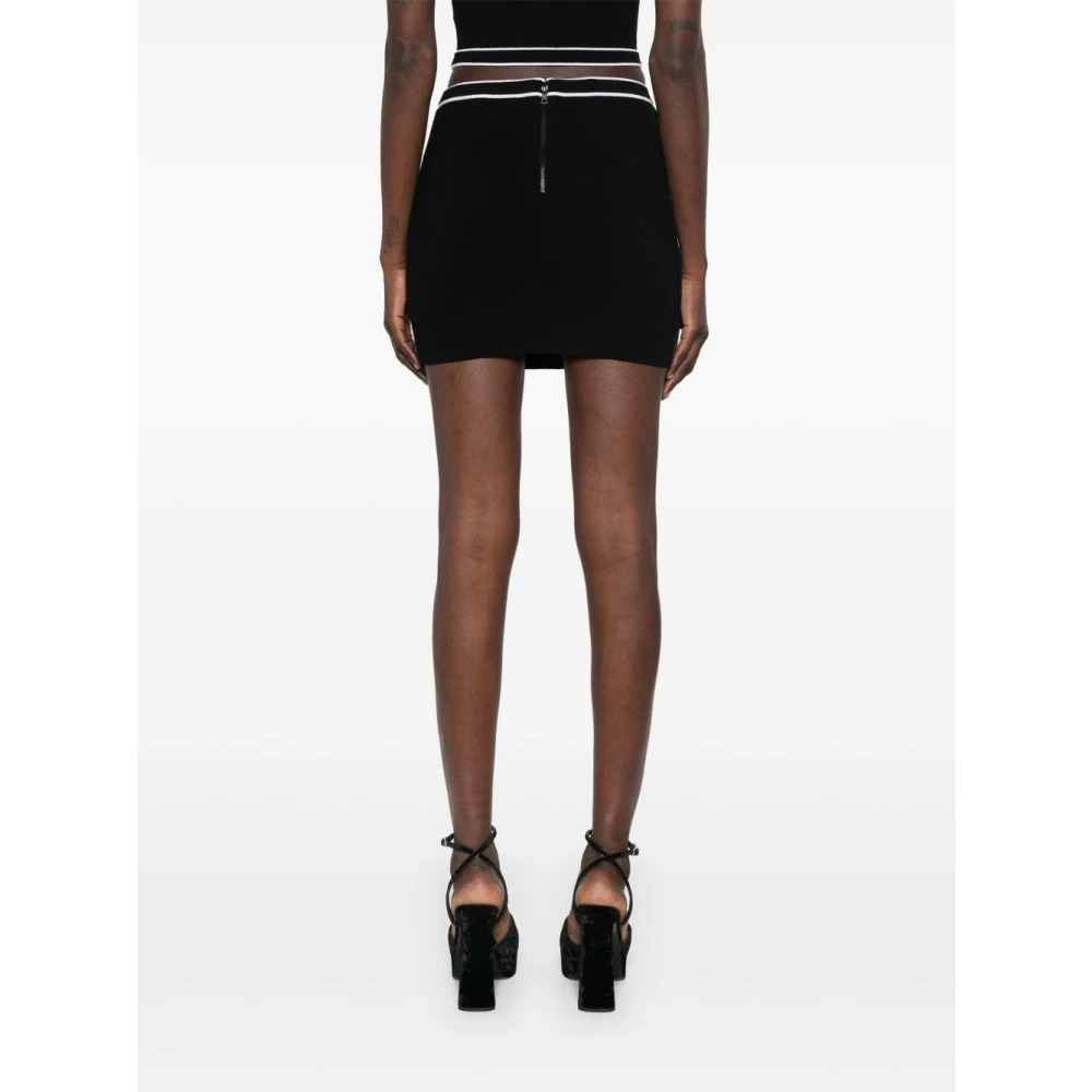 alice + olivia Zwarte rok met contrasterende bies Black Dames