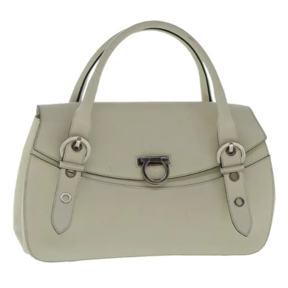 Salvatore Ferragamo Pre-owned Leather handbags White Dames