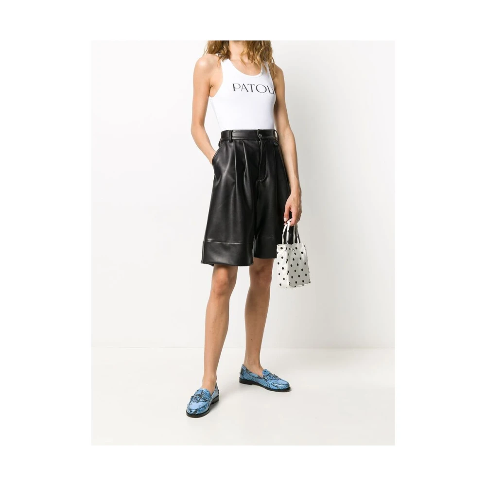 Patou Logo Print Mouwloze Top White Dames