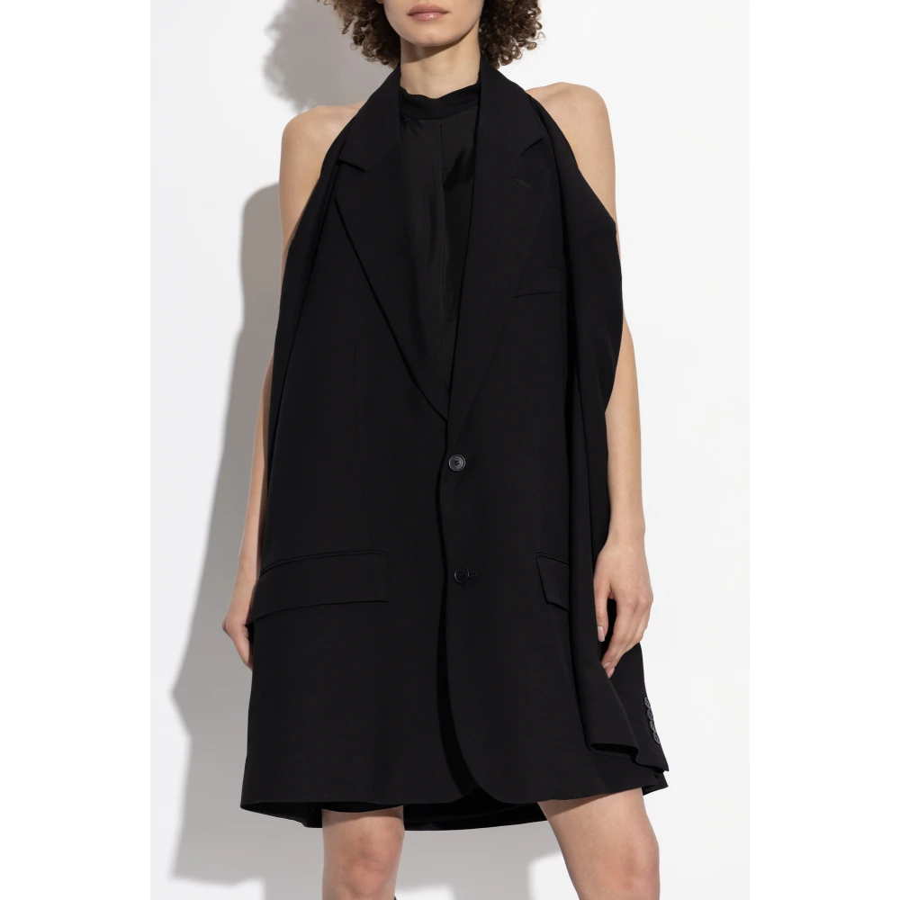 Balenciaga Jurk met blazer motief Black Dames