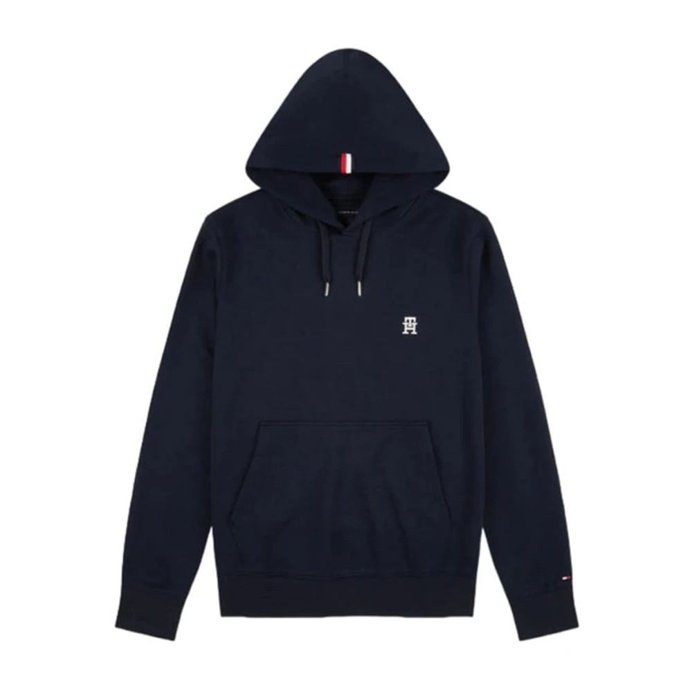 Tommy Hilfiger Blauwe Logo Hoodie Blue Heren
