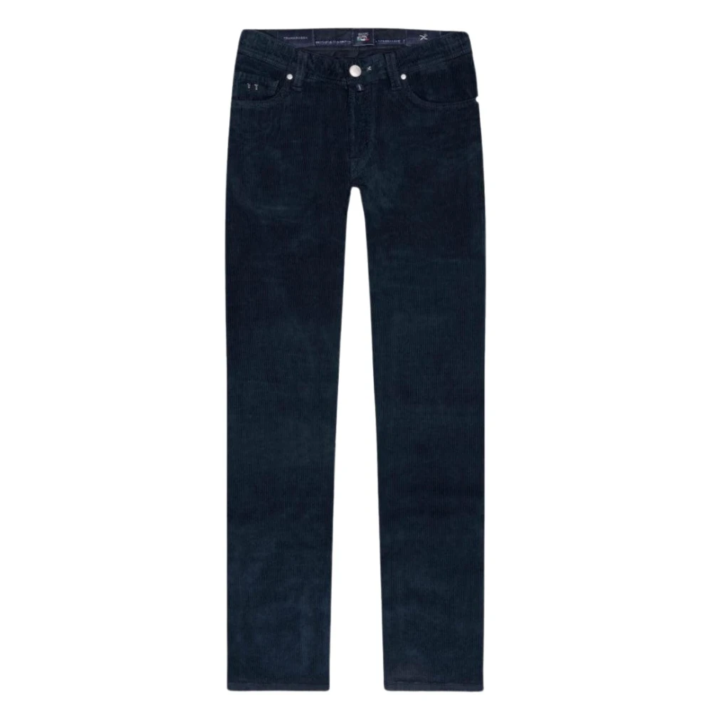 Tramarossa Donkerblauwe Corduroy Broek Blue Heren