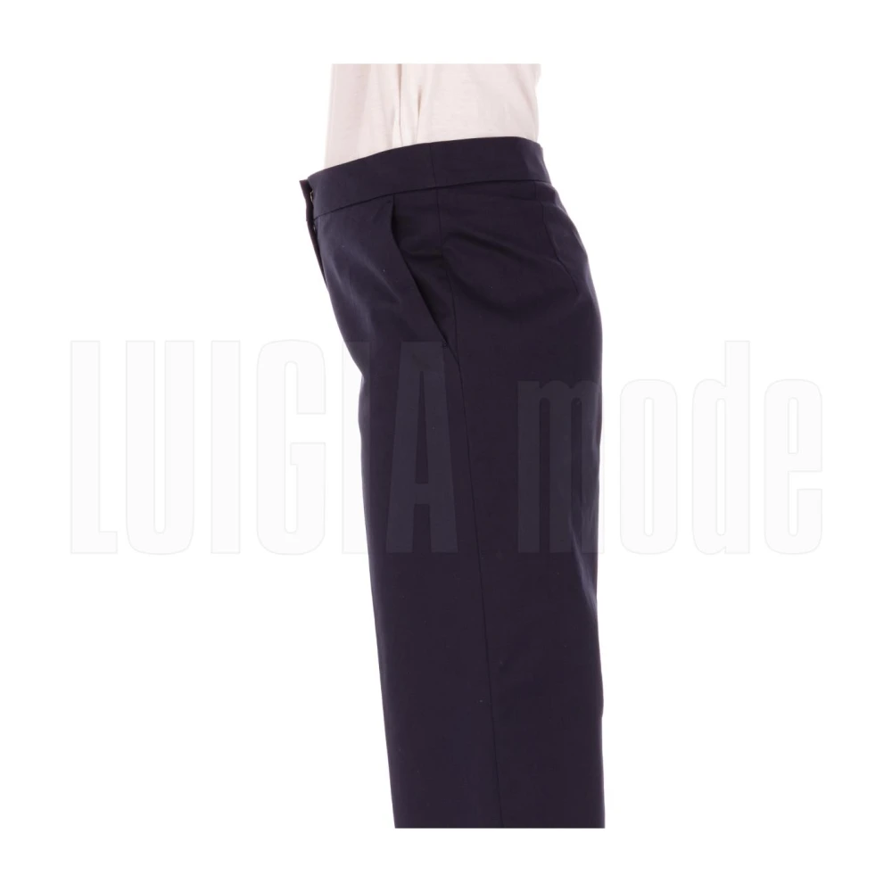 Max Mara Elegante Ivoor Lange Broek Blue Dames