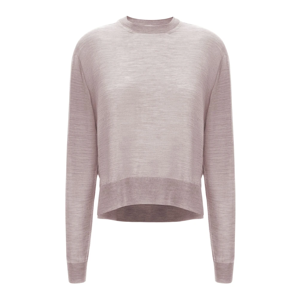 Jil Sander Donna Rosa - Maglione In Maglia Fine Con Spacchi - Knitwear - L