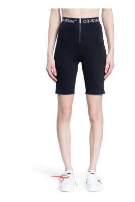 black-logo-jacquard-zipped-shorts