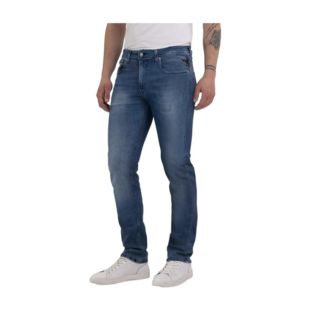 Replay Vaqueros Grover De Corte Recto Jeans Hombre Azul W33 L32
