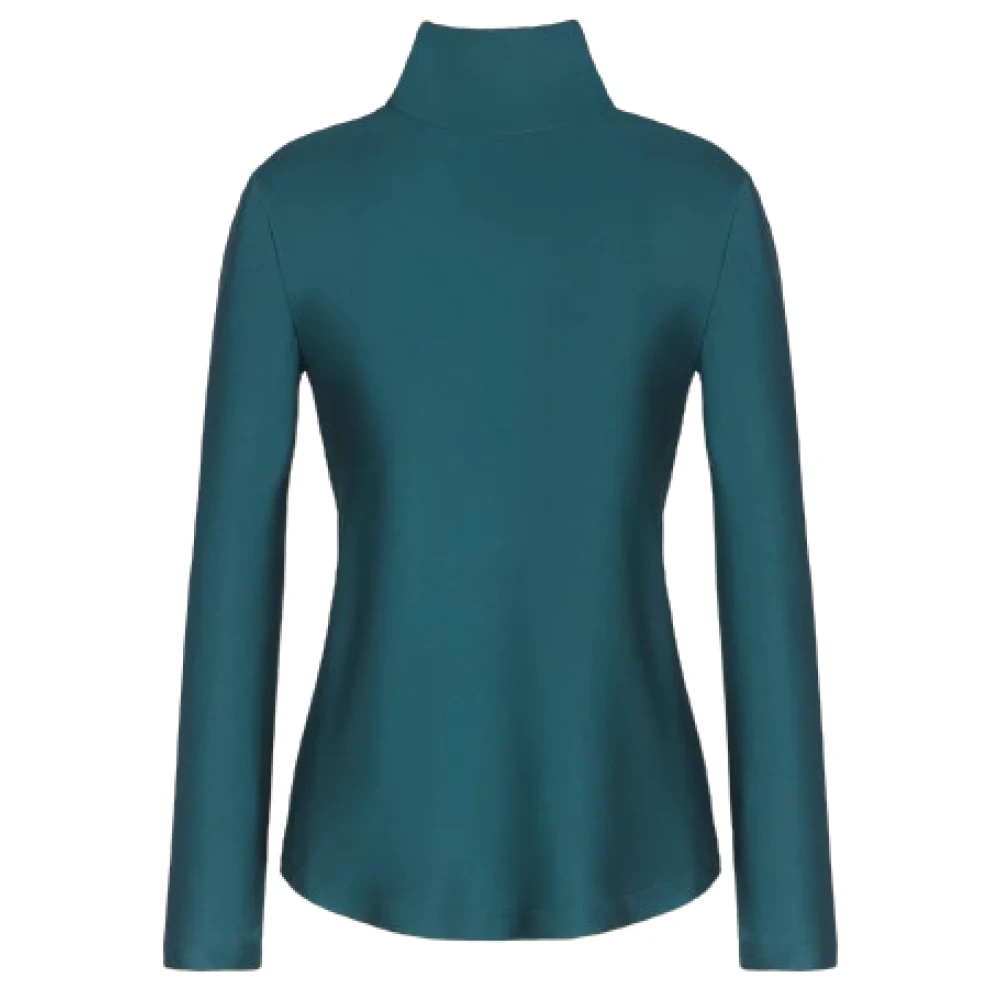 Giorgio Armani Elegante Groene Zijden Blouse Green Dames