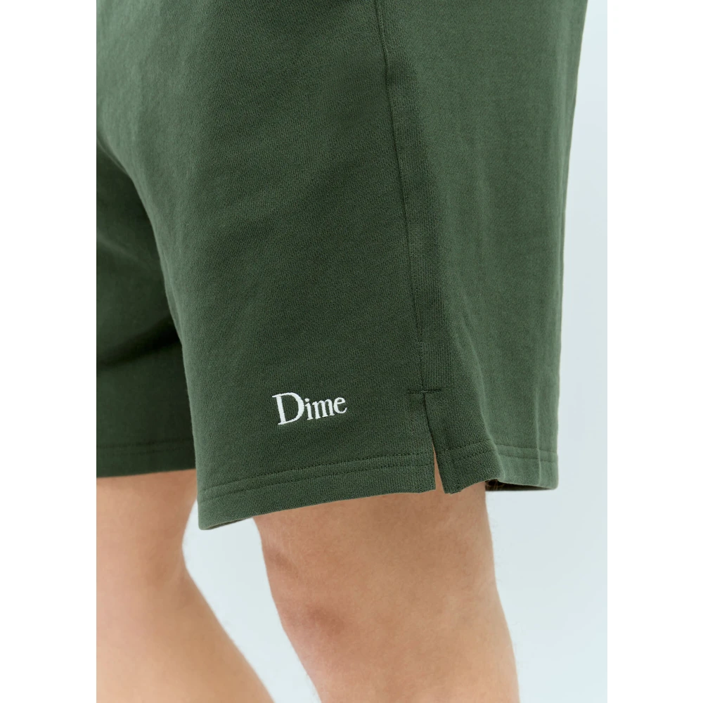 Dime Mtl Franse Terry Shorts Katoen Elastische Tailleband Green Heren