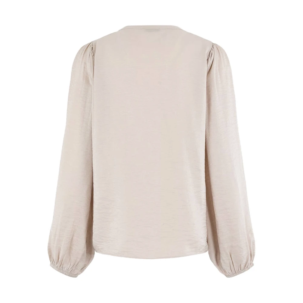 Anna Van Toor Lange mouw blouse Beige Dames