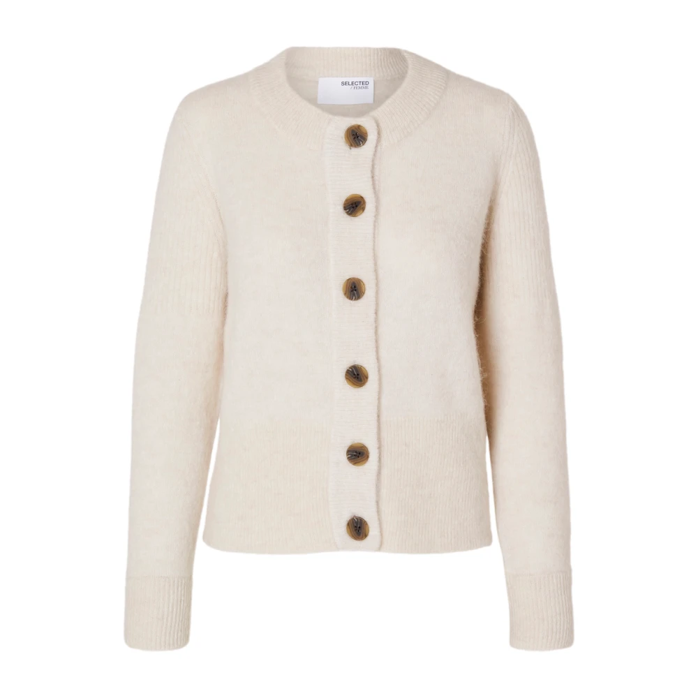 Beige strikket cardigan - Klassisk stil