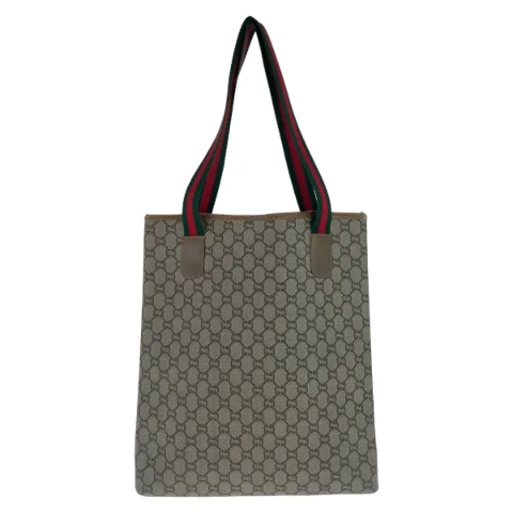 Gucci Vintage Pre-owned Canvas totes Beige Heren