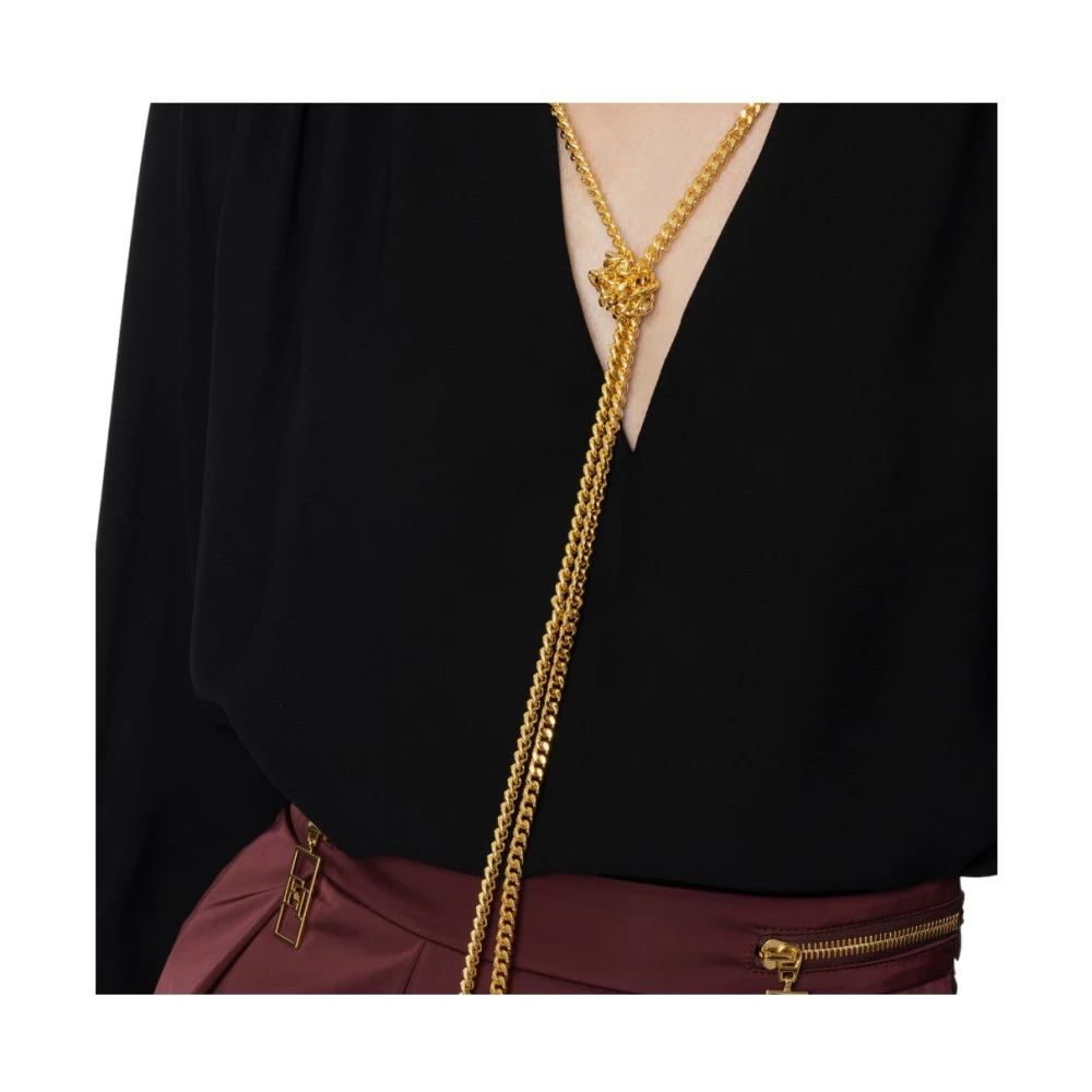 Elisabetta Franchi Stijlvolle Blouse voor Vrouwen Black Dames