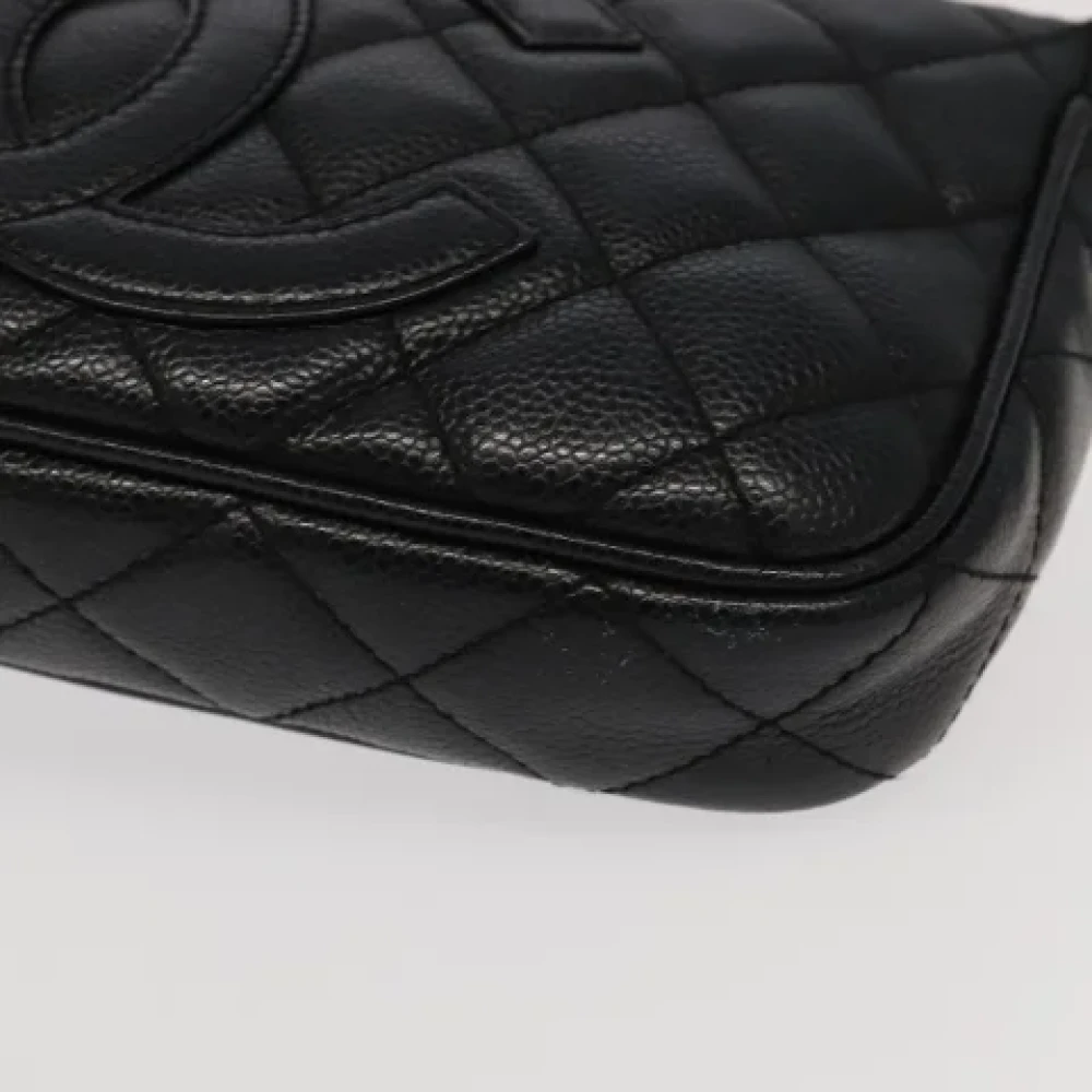 Chanel Vintage Pre-owned Leather shoulder-bags Black Dames