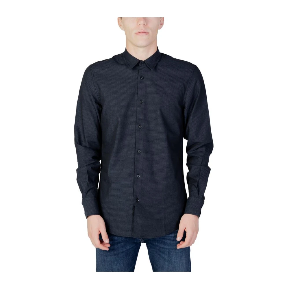 Antony Morato Blauw Katoenen Lange Mouw Shirt Blue Heren