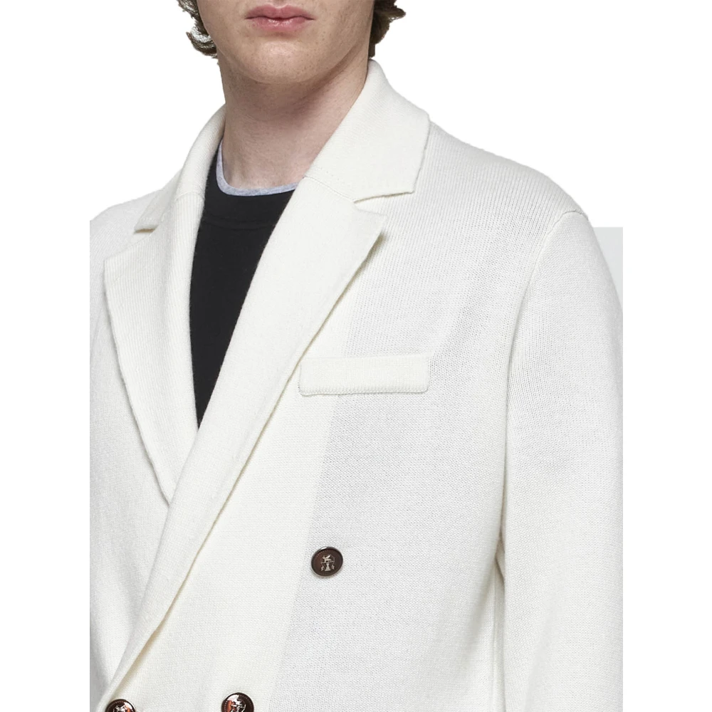 BRUNELLO CUCINELLI Kasjmier Gebreide Sweaters White Heren
