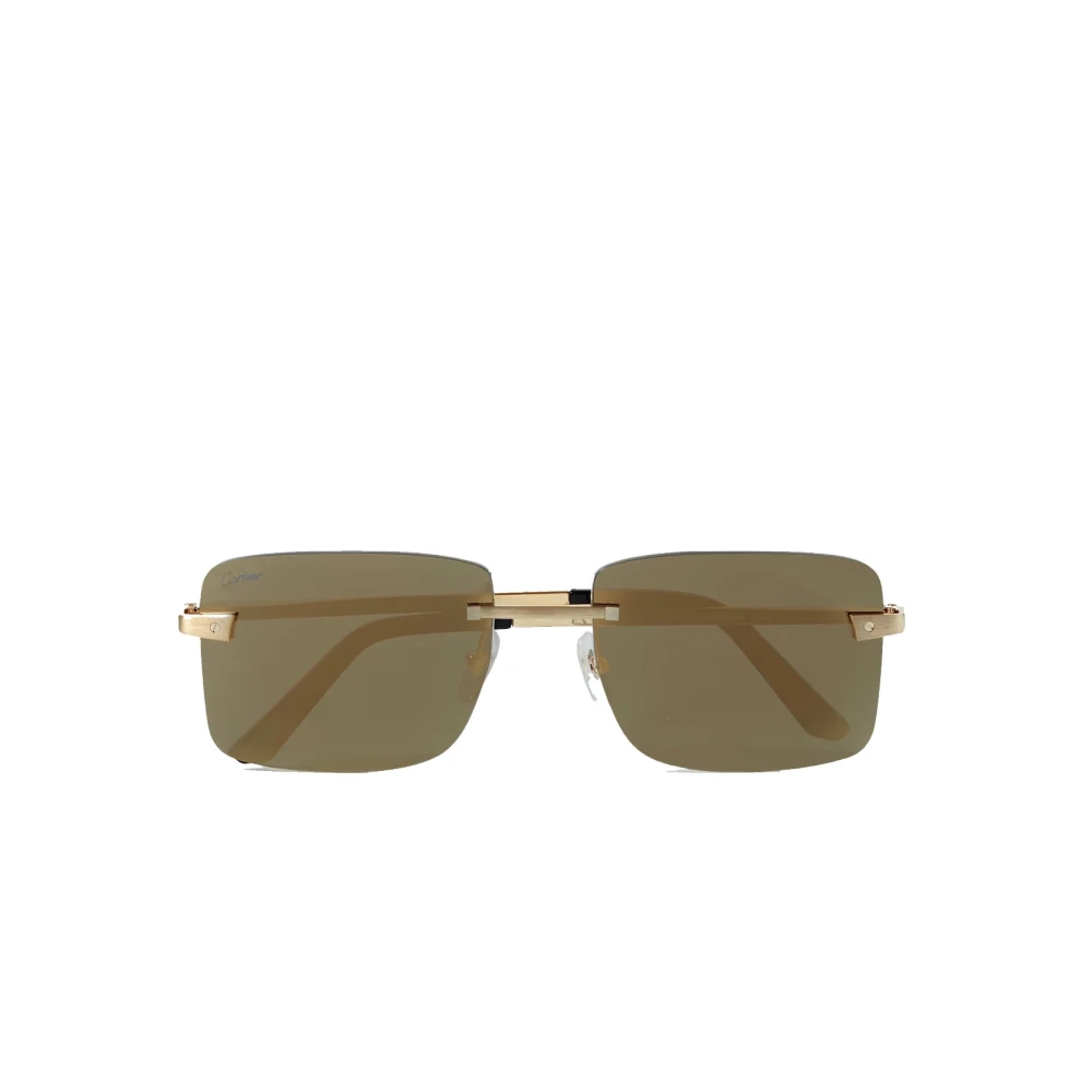 Stilige firkantede solbriller med gylden flash