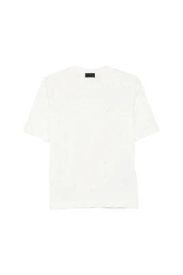 Vit Logo Patch Rund Hals T-shirt
