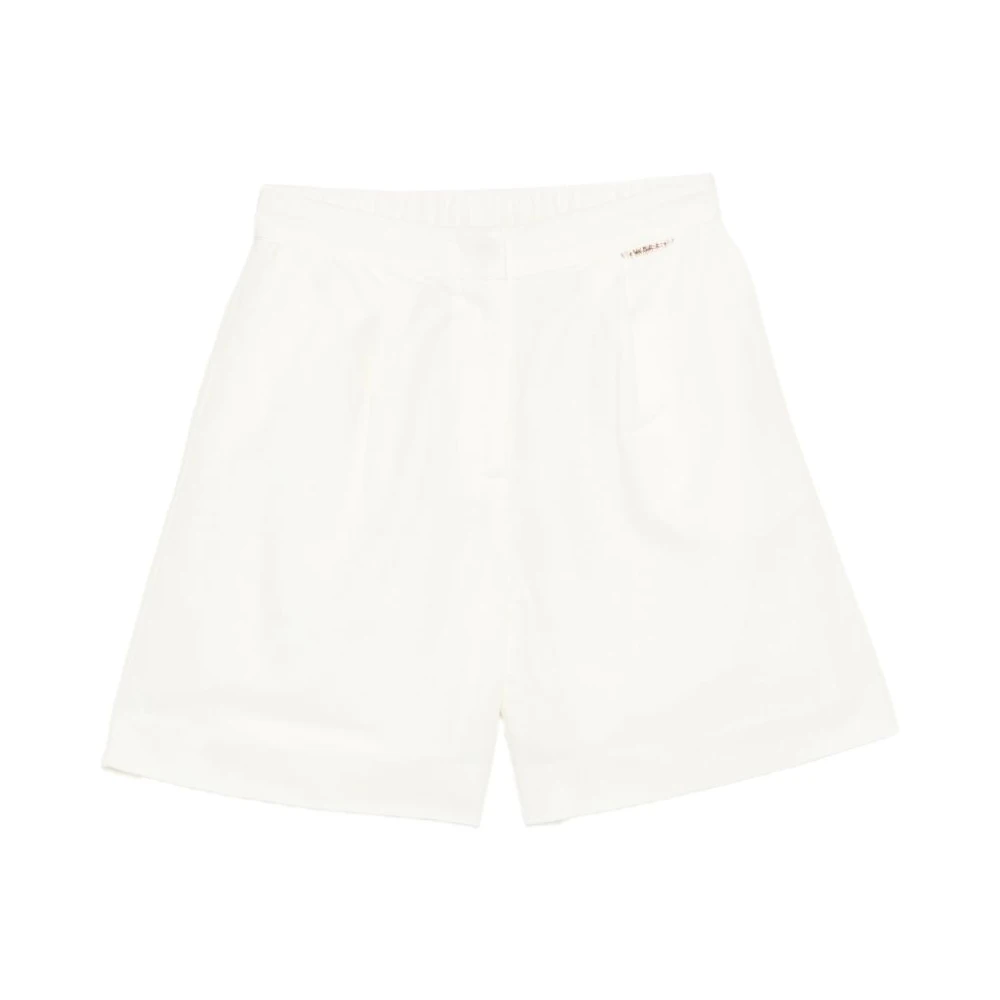 Twinset Girls White Bermuda In Lino - Shorts - 14 Y - Kids