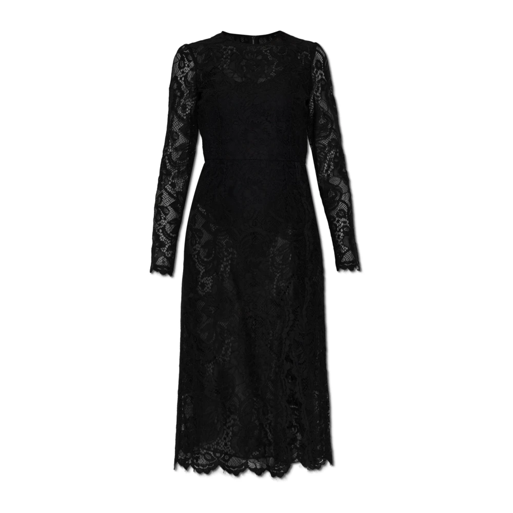 Dolce & Gabbana Kanten jurk Black Dames
