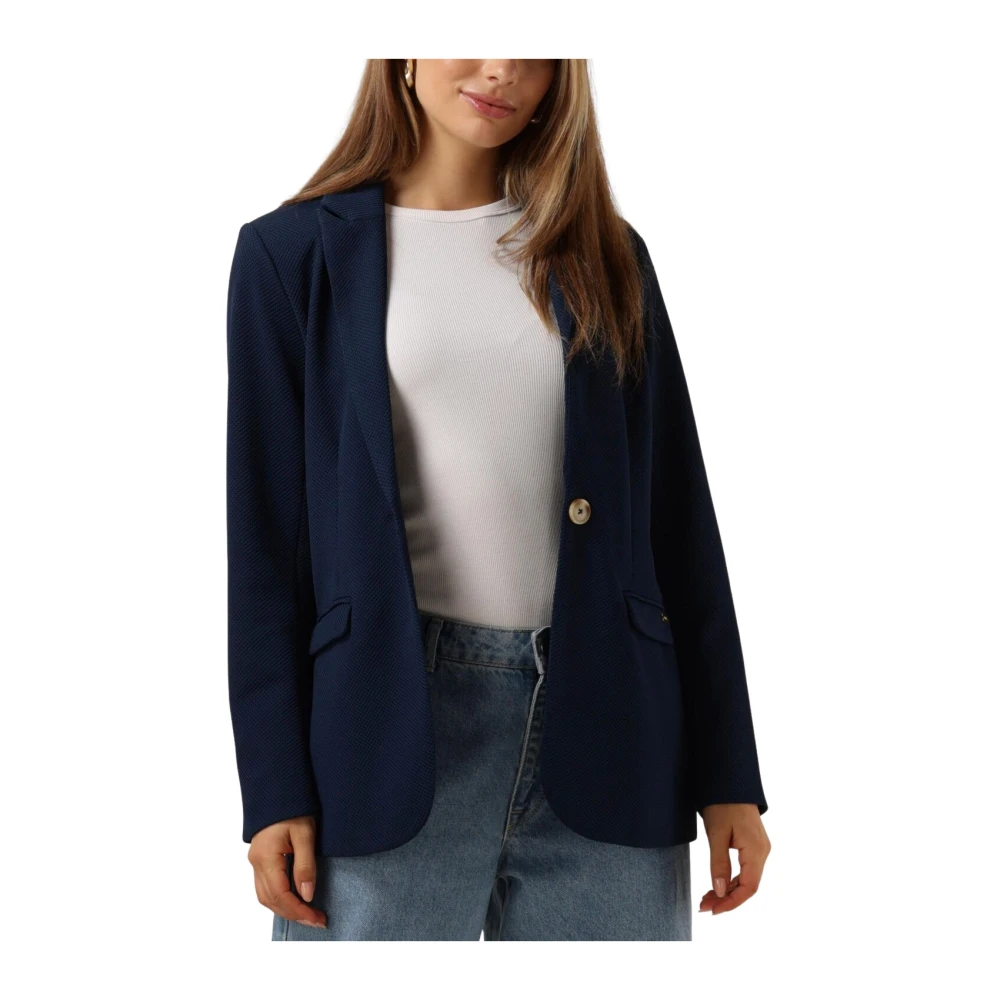 Pom Amsterdam Eternal Blue Elegant Blazer Blue Dames