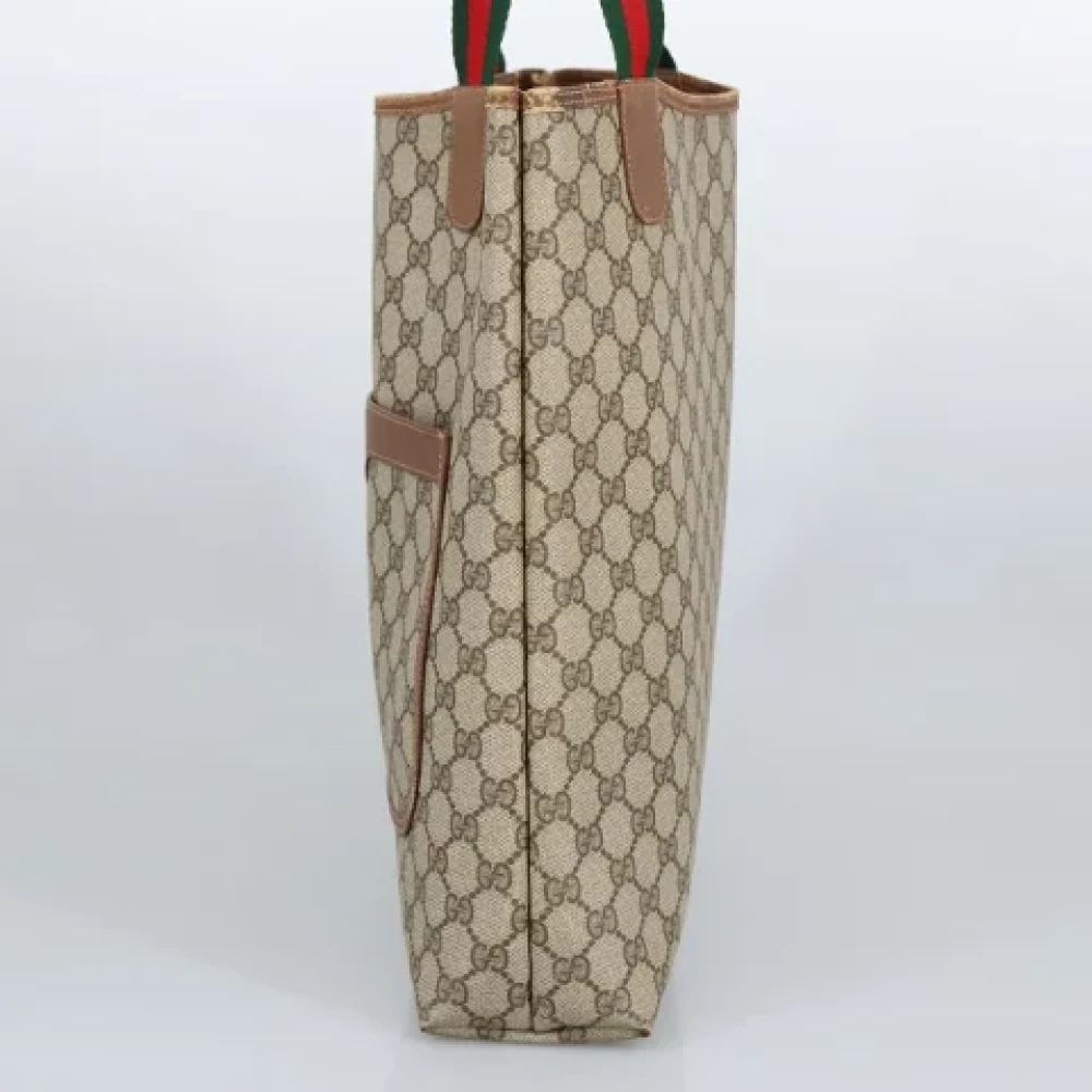 Gucci Vintage Pre-owned Canvas handbags Beige Dames
